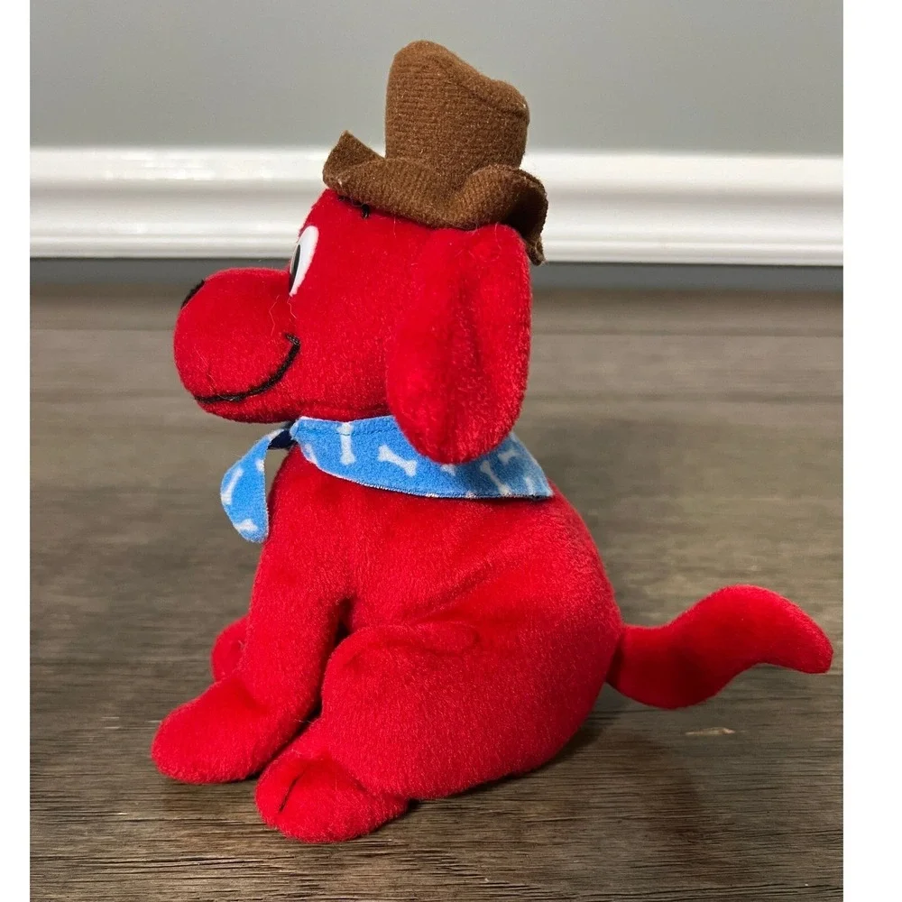 Clifford the Big Red Dog Plush Cowboy Hat Blue Bandana‎ Stuffed Animal